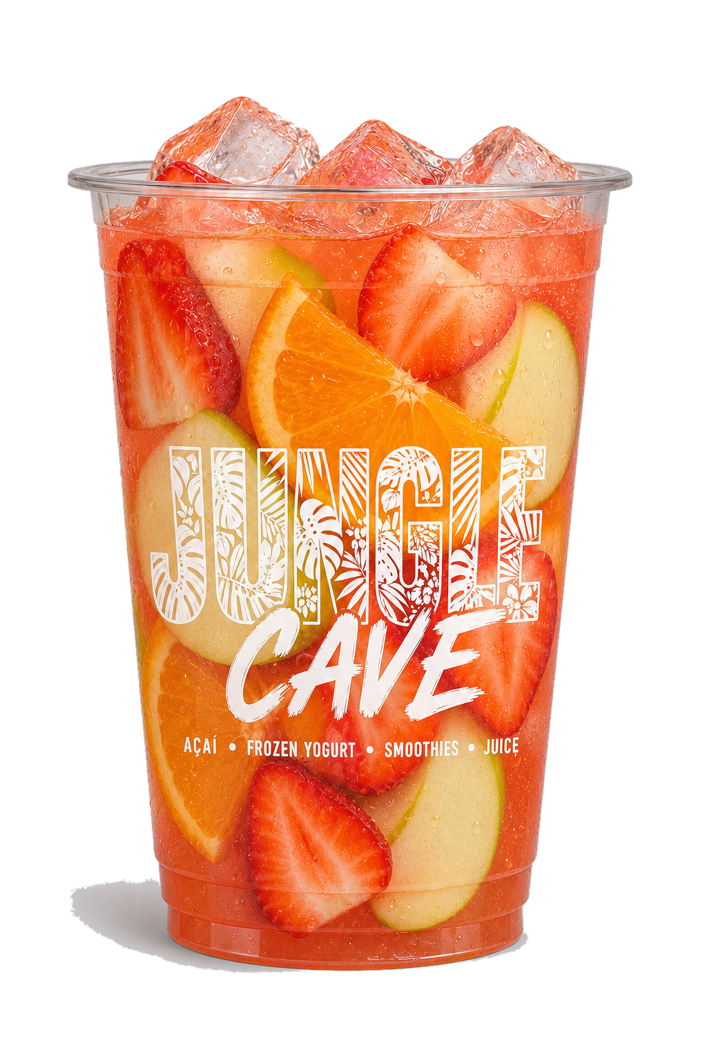 Jungle Cave Orange Strawberry Apple juice cup