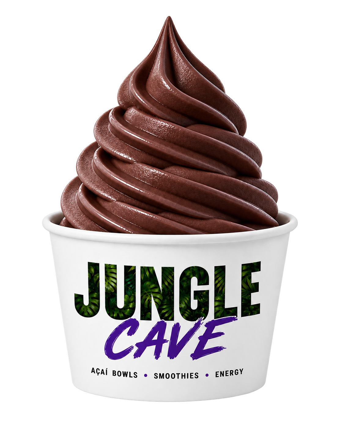 Jungle Cave Dark Chocolate Froyo cup
