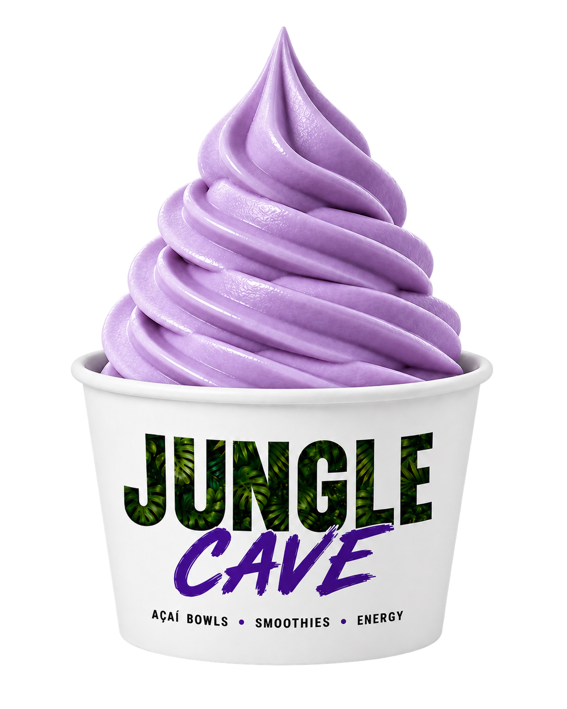 Jungle Cave Ube Froyo cup